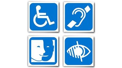 Symbole für körperlich beeinträchtige Menschen